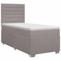 vidaXL Posteľ boxspring s matracom Sivohnedá 100 x 200 cm Látka