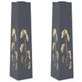 vidaXL Solárne LED svetlo na chodník 2 ks Teplá biela 18 x 18 x 80 cm