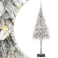 vidaXL Vianočný stromček s 300 LED-i Biela 210 cm PE a oceľ