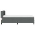 vidaXL Posteľ s pružinovým rámom Tmavo šedá 200 x 90 cm látka