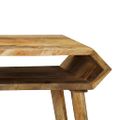 vidaXL Prístavný stolík z mangovníkového dreva 90x35x76 cm
