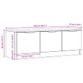 VidaXL TV skrinka Artisan Dub 102x35x36,5 cm Drevo