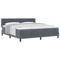 vidaXL Posteľ s pružinovým rámom Tmavo šedá 200 x 180 cm Zamat