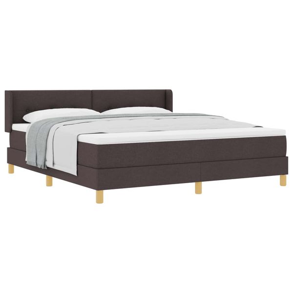 vidaXL Posteľ s pružinovým rámom Tmavohnedá 200 x 180 cm látka