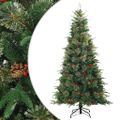 vidaXL Umelý Sklápací Vianočný Stromček Zelená 180 cm PVC, PE a oceľ