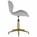335040 vidaXL Swivel Dining Chair Light Grey Velvet