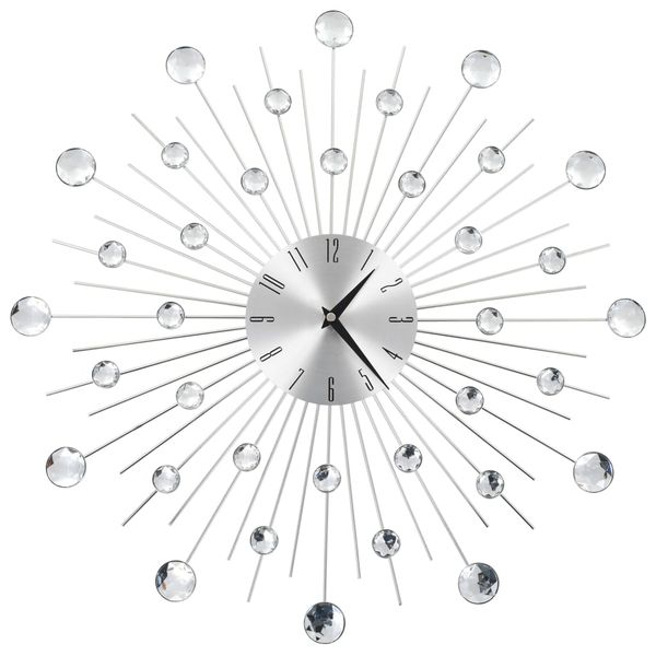 vidaXL Nástenné hodiny s pohonom Quartz moderný dizajn 50 cm