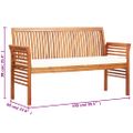 vidaXL 3-miestna záhradná lavica s vankúšmi 150 cm akáciový masív