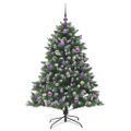 vidaXL Umelý vianočný stromček Zelená 150 cm PVC, plast a oceľ