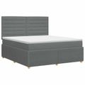 vidaXL Posteľ boxspring s matracom Tmavosivá 160 x 200 cm Látka