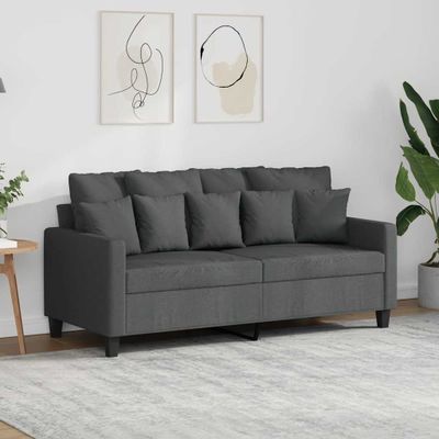 vidaXL 2-miestna pohovka tmavosivá 140 cm látka