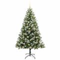 vidaXL Umelý vianočný stromček s umelým snehom 300 LED Teplá biela