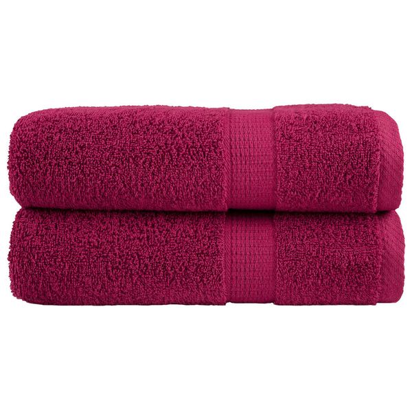 vidaXL Premium sprchové uteráky SOLUND 2 ks Bordeaux 70x140 cm 600 gsm