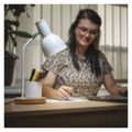 Stolná lampa EMOS Z7640W POPPY s žiarovkou E27, biela