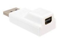 Adaptér DisplayPort - DisplayPort (M) na Mini DisplayPort (F) - biela