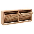 vidaXL Úložná lavica na topánky 94x20x38 cm masívne orechové drevo