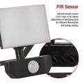 LED reflektor EMOS ZS2912 TAMBO so senzorom pohybu, 10 W, 1000 lm, čierny