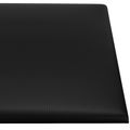 vidaXL Nástenný čelník 12 ks 30 x 15 cm Čierny látka