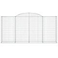 vidaXL Oblúkové gabionové koše 25 ks 300x50x140/160 cm pozink. železo
