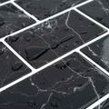 vidaXL Subway dlažba 10 ks Čierny mramor 30 x 30 cm Polyuretán a PET
