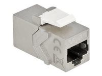 Modulárna vložka (spojka) - CAT 6a - STP - RJ-45 - biela, strieborná
