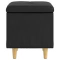 vidaXL Ottoman s Úložným Priestorom Čierny 40 x 40 x 45 cm Umelá koža