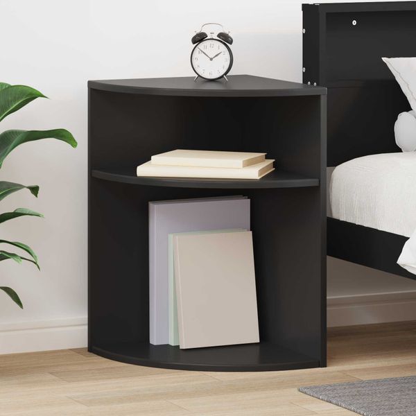 vidaXL Koncový stôl Čierna 39,7 x 39,7 x 60 cm Kompozitné drevo