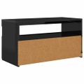vidaXL TV skrinka s LED svetlami lesklá čierna 75x35x40 cm
