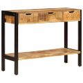 vidaXL Príborník z mangového dreva s 3 zásuvkami 110x35x75 cm