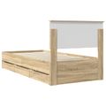 vidaXL Rám postele Sonoma dub 100 x 200 cm Inžinierske drevo