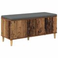 vidaXL Predsieňová lavica s vankúšom Staré drevo 100 x 38 x 46 cm