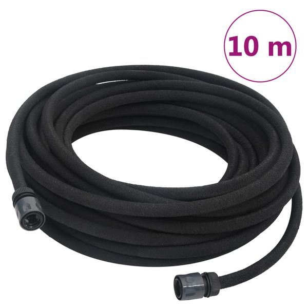 vidaXL Záhradná priesaková hadica, čierna 0,6" 10 m, guma