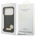 Puzdro Guess 4G Logo Plate MagSafe pre iPhone 17 Pro čierne