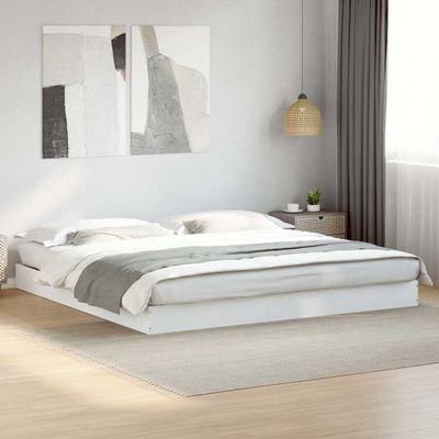 vidaXL Posteľný rám bez matraca biela 180x200cm kompozitné drevo