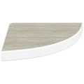 vidaXL Nástenné rohové police 2 ks dub a biele 35x35x3,8 cm MDF