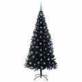 vidaXL Vianočný stromček Čierna 210 cm PVC