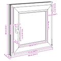 vidaXL Otočné a sklopné okno do suterénu RISOR 60 x 60 cm PVC a sklo