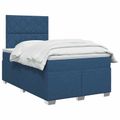 vidaXL Posteľ boxspring s matracom Modrá 120 x 190 cm Látka