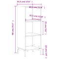vidaXL Komoda čierna 34,5x32,5x90 cm kompozitné drevo