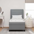 vidaXL Posteľ s pružinovým rámom Svetlosivá 100 x 200 cm látka