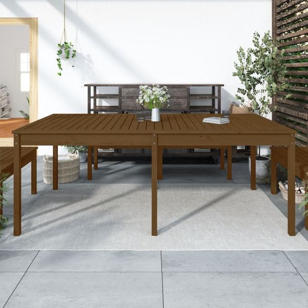 vidaXL Záhradný stolík medovohnedý 203,5x100x76 cm borovicový masív