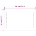 vidaXL LED kúpeľňové zrkadlo 60x40 cm