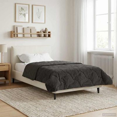 vidaXL Letná prikrývka Antracit 155 x 200 cm Mikrofáza a Teddy fleece