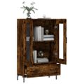 vidaXL Vysoká skrinka dymový dub 69,5x31x115 cm kompozitné drevo