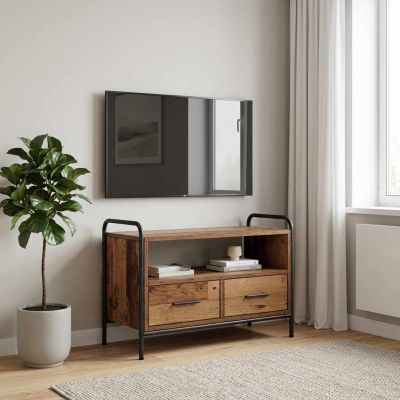vidaXL TV skrinka 67,5 x 33 x 50 cm Staré drevo Kompozitné drevo