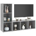 vidaXL TV skrinky 2 ks betónové sivé 107x35x37 cm drevotrieska