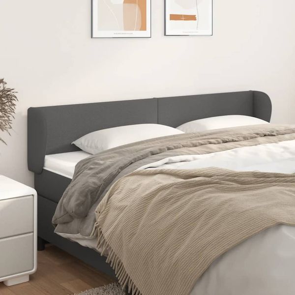 vidaXL Čelo postele so záhybmi sivé 163x23x78/88 cm umelá koža