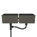 vidaXL Ručne vyrobený kuchynský drez, čierny, nehrdzavejúca oceľ