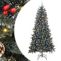 vidaXL Umelý vianočný stromček Zelená 240 cm PVC, plast a oceľ