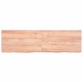 vidaXL Stolová doska bledohnedá 140x40x(2-6) cm ošetrený masívny dub